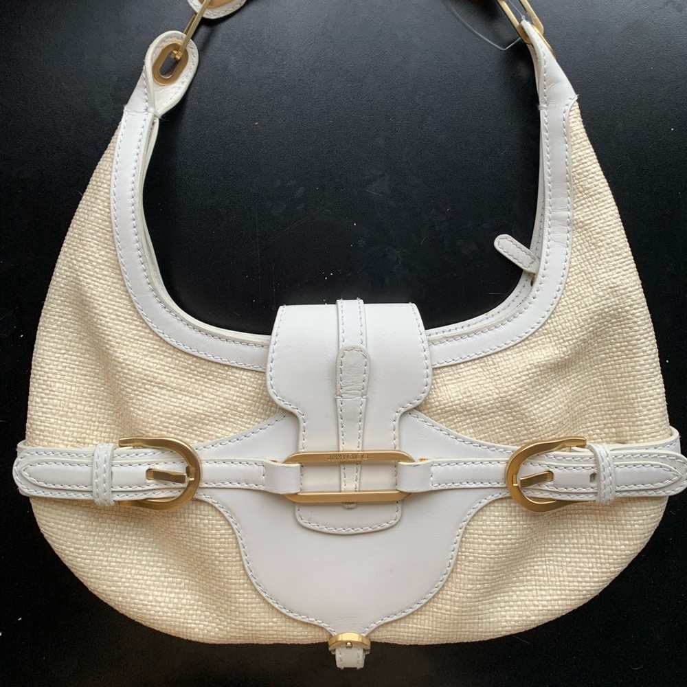 Jimmy Choo White Cream Tulita Hand Bag